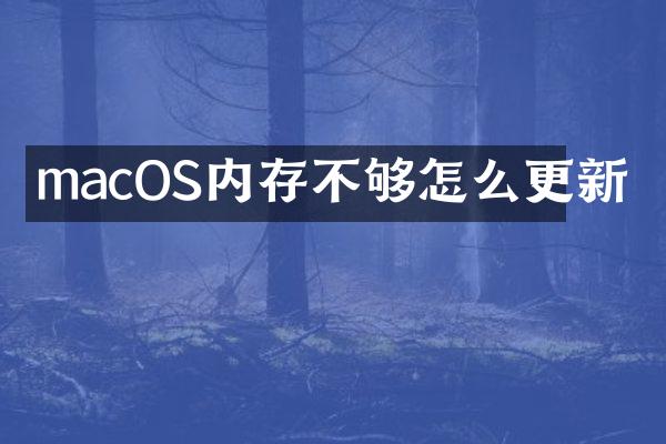 macOS内存不够怎么更新