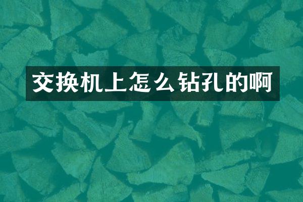 交换机上怎么钻孔的啊