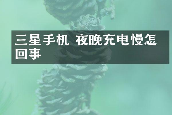 三星手机 夜晚充电慢怎么回事