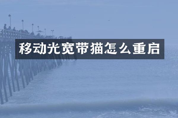 移动光宽带猫怎么重启
