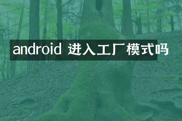 android 进入工厂模式吗