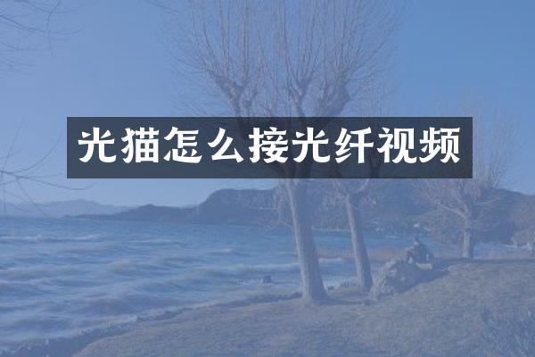 光猫怎么接光纤视频
