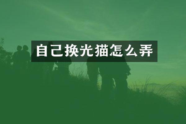 自己换光猫怎么弄