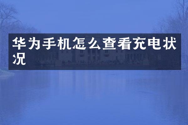 华为手机怎么查看充电状况