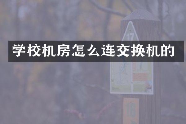 学校机房怎么连交换机的