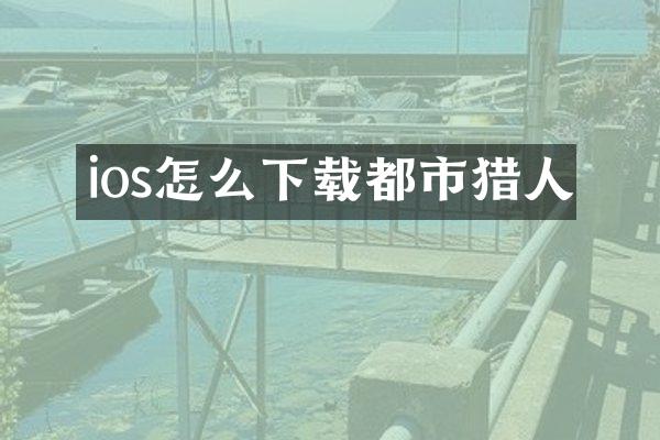 ios怎么下载都市猎人