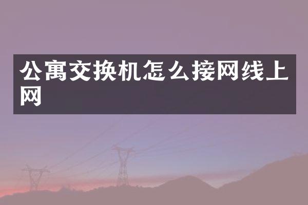 公寓交换机怎么接网线上网