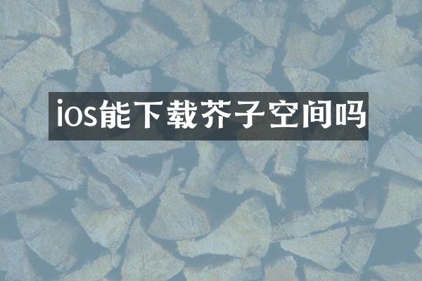 ios能下载芥子空间吗
