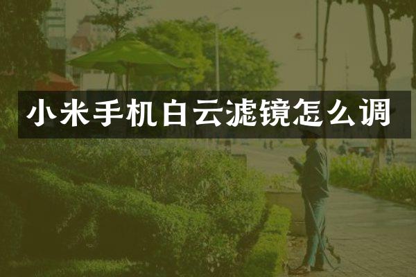 小米手机白云滤镜怎么调