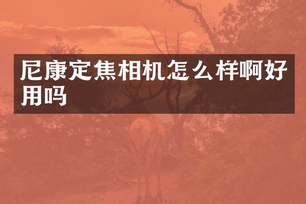 尼康定焦相机怎么样啊好用吗