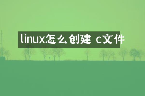 linux怎么创建 c文件