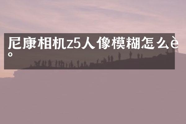 尼康相机z5人像模糊怎么调