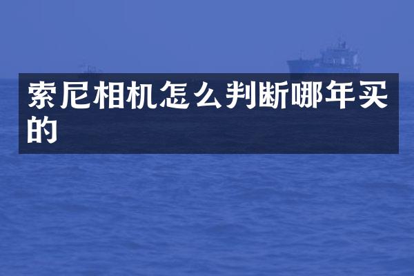 相机怎么判断哪年买的