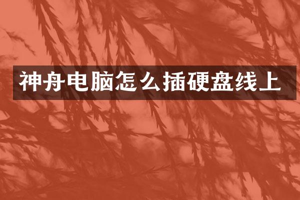 神舟电脑怎么插硬盘线上