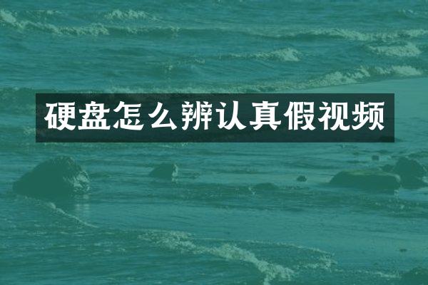 硬盘怎么辨认真假视频