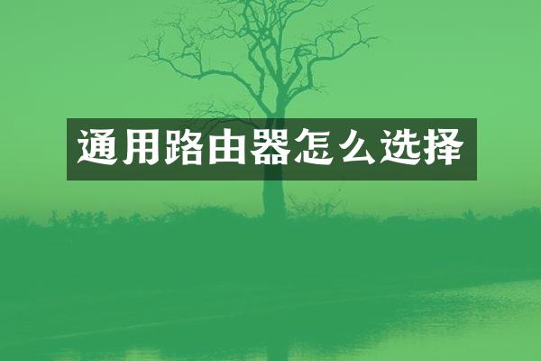 通用路由器怎么选择