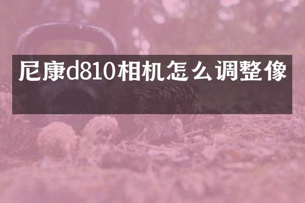 尼康d810相机怎么调整像素
