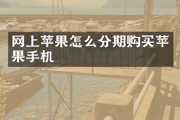 网上苹果怎么分期购买苹果手机
