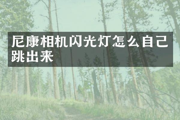 尼康相机闪光灯怎么自己跳出来