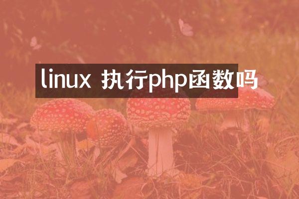 linux 执行php函数吗