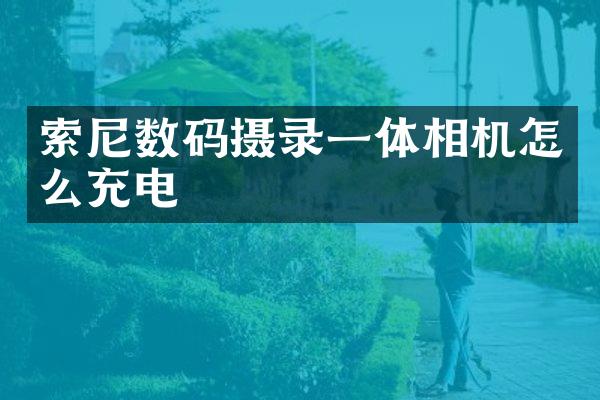 数码摄录一体相机怎么充电