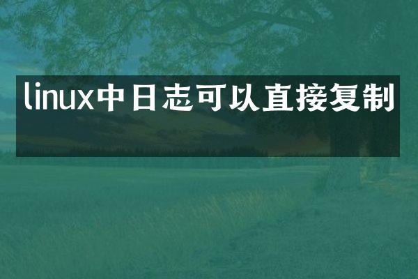 linux中日志可以直接复制吗