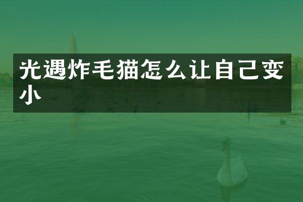 光遇炸毛猫怎么让自己变小