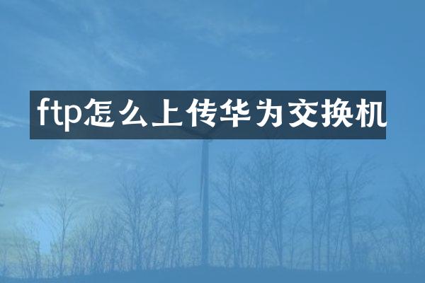 ftp怎么上传华为交换机