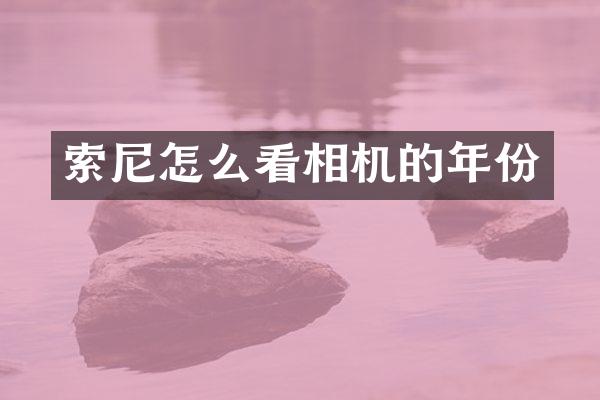 怎么看相机的年份