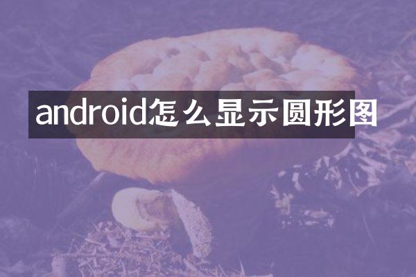 android怎么显示圆形图