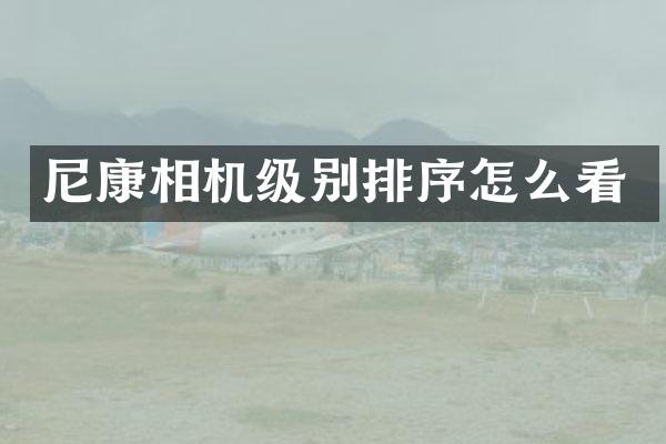 尼康相机级别排序怎么看