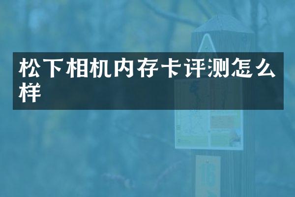 相机内存卡评测怎么样