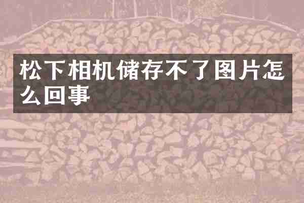 相机储存不了图片怎么回事