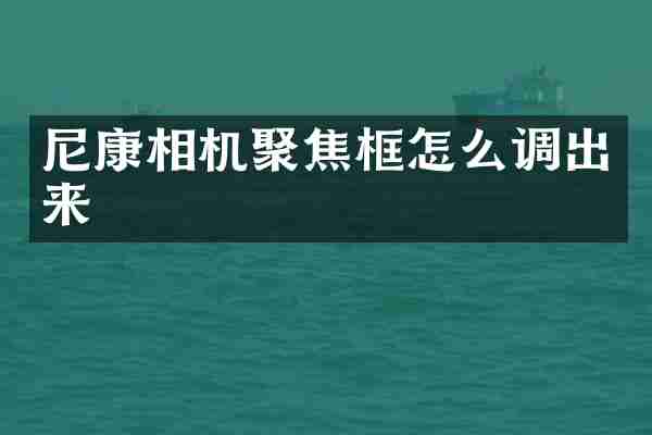 尼康相机聚焦框怎么调出来