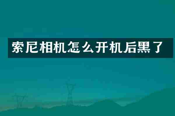 相机怎么开机后黑了