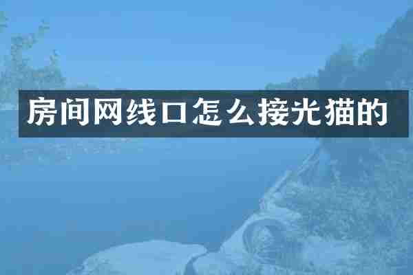 房间网线口怎么接光猫的