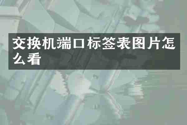 交换机端口标签表图片怎么看