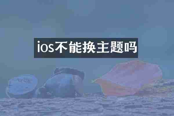 ios不能换主题吗