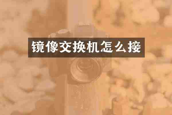 镜像交换机怎么接