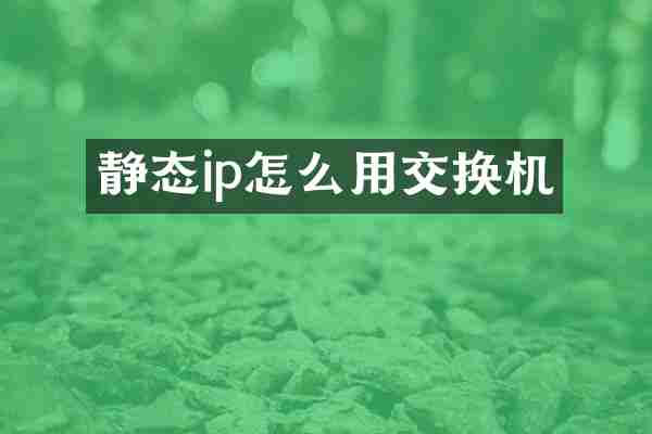 静态ip怎么用交换机