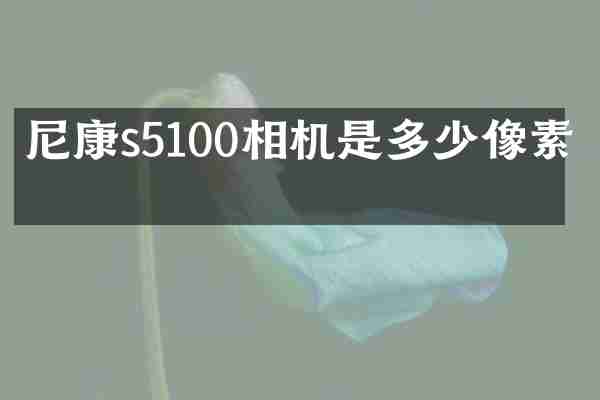 尼康s5100相机是多少像素的