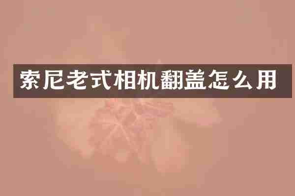 老式相机翻盖怎么用