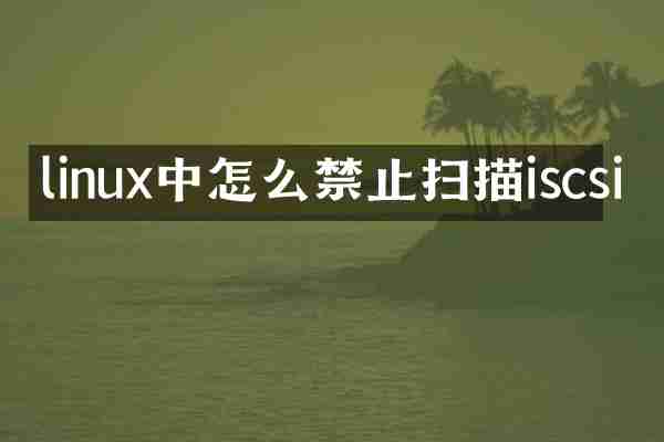 linux中怎么禁止扫描iscsi