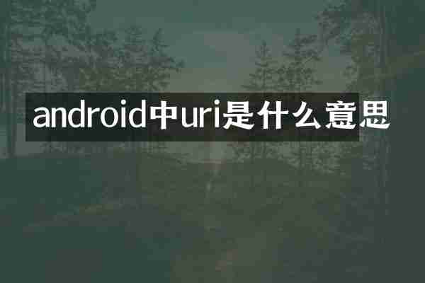 android中uri是什么意思
