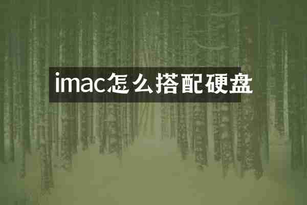 imac怎么搭配硬盘
