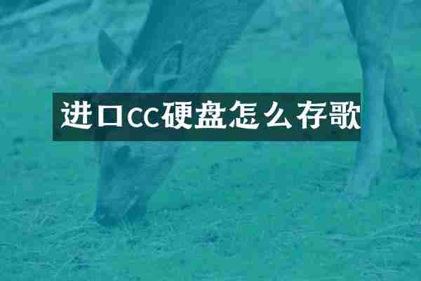 进口cc硬盘怎么存歌