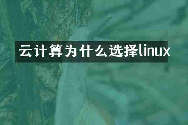 云计算为什么选择linux