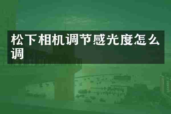 相机调节感光度怎么调