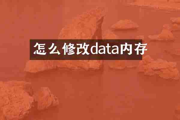 怎么修改data内存