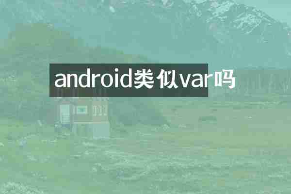 android类似var吗